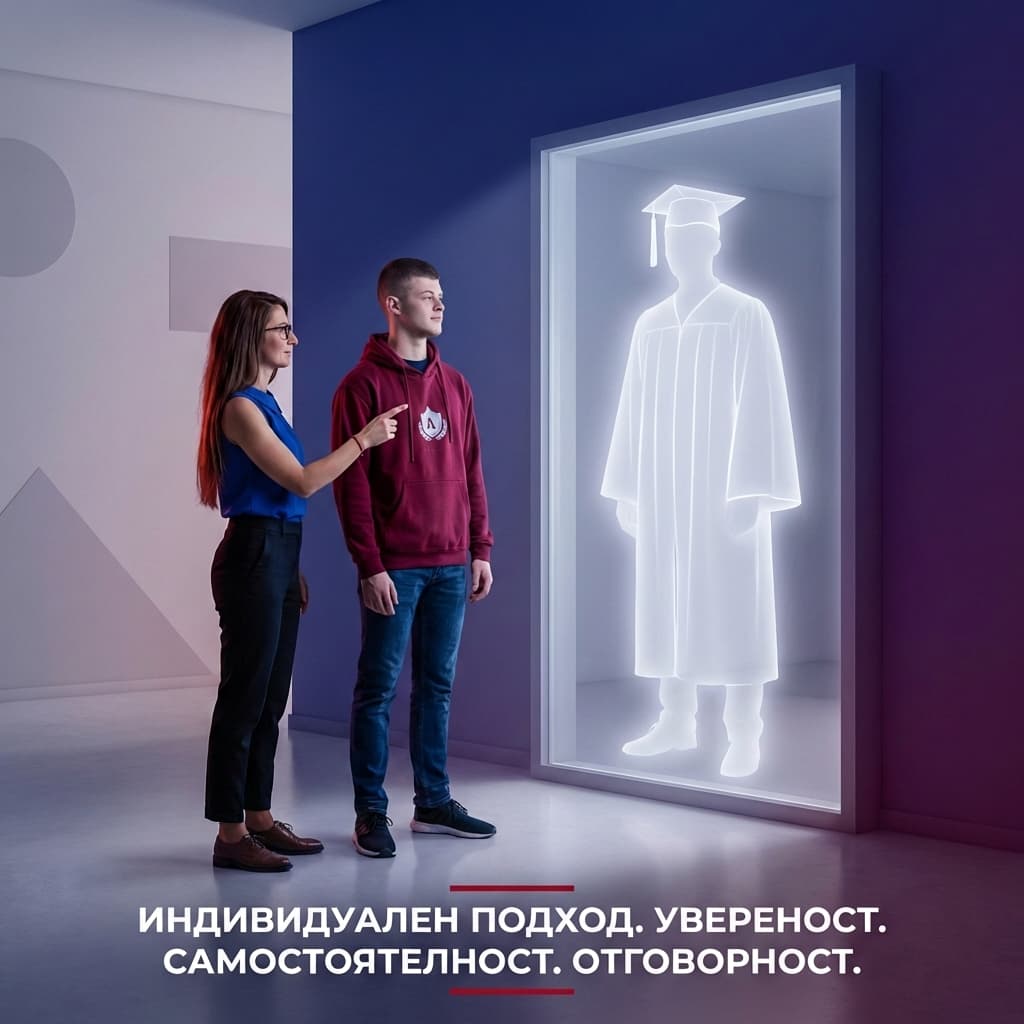 Индивидуален подход. Увереност. Самостоятелност.
